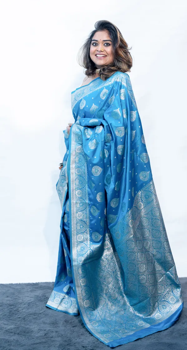 Saree_Banarasi_Single_Color_Light_Blue