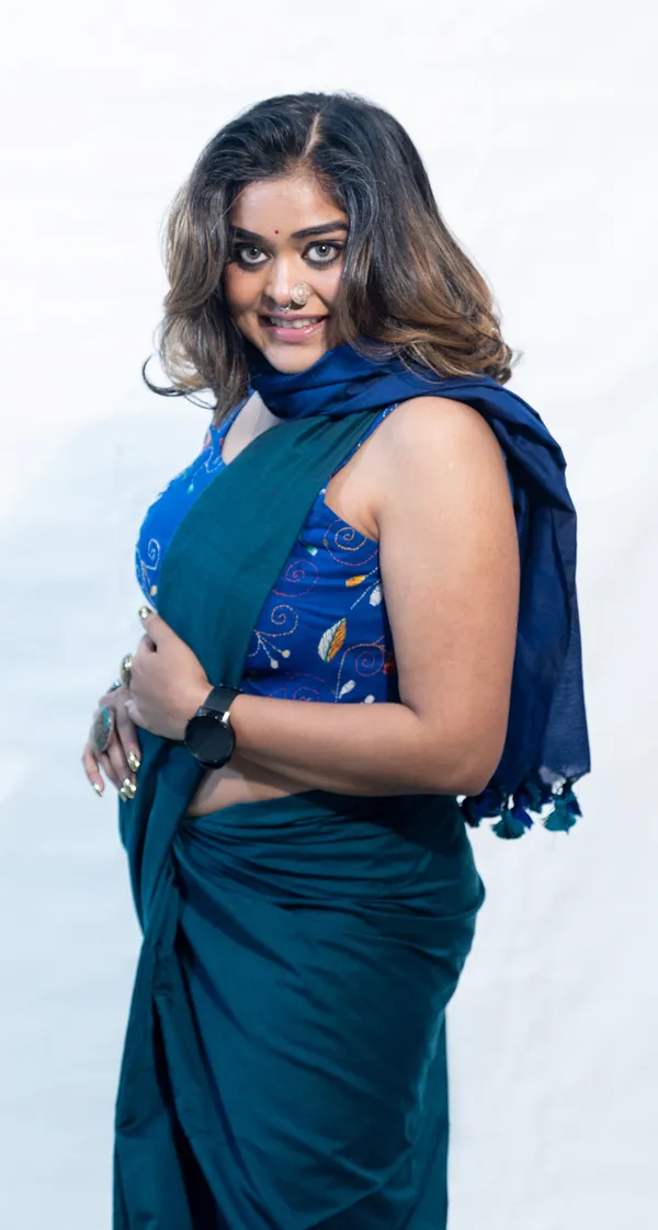 Khadi_Cotton_Contrast_Palla_Rama_Green_And_Navy_Blue