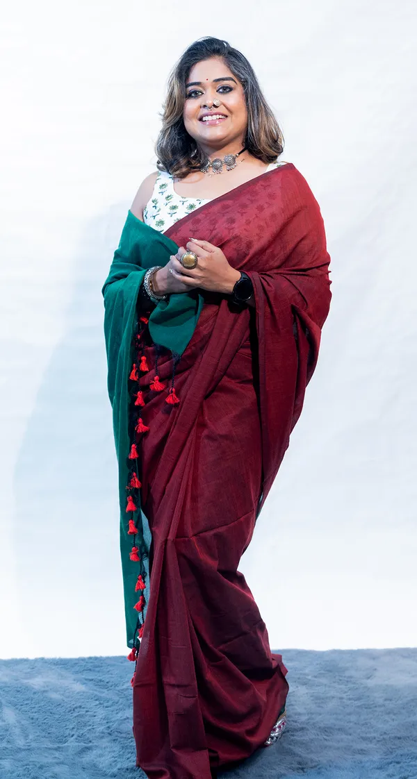 Khadi_Cotton_Contrast_Palla_Maroon_And_Green