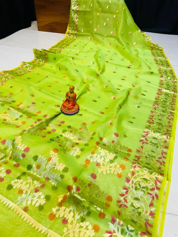 Jamdani_Meenakari_Zari_Padded_Green