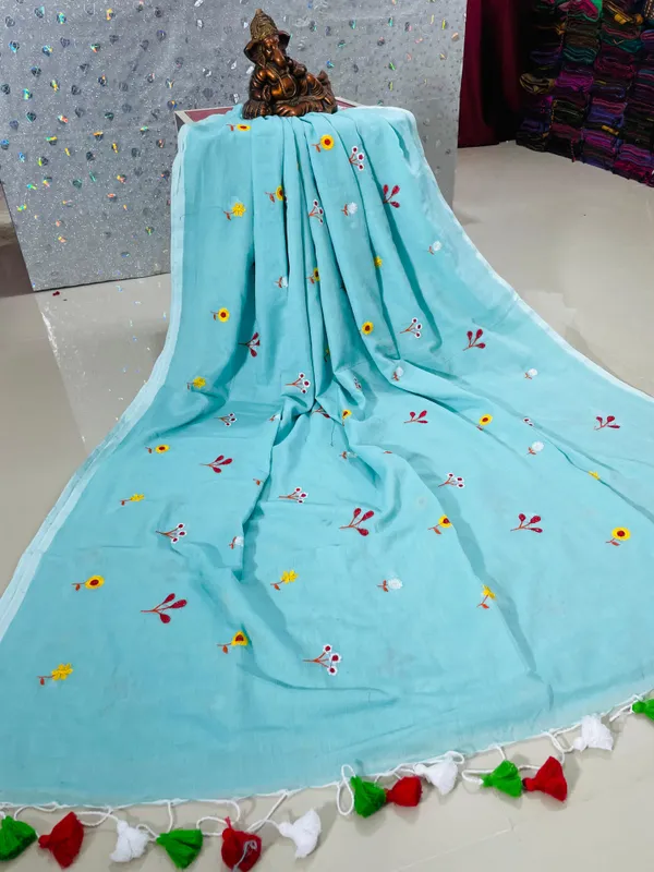 Mul_Cotton_Machine_Embroidery_Sky_Blue