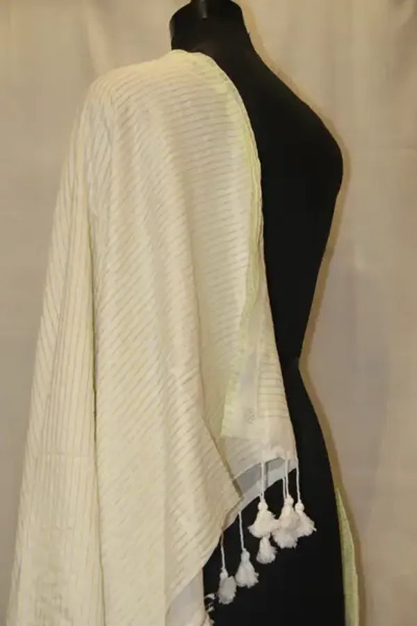 Khadi_Cotton_Zari_Stripes_White