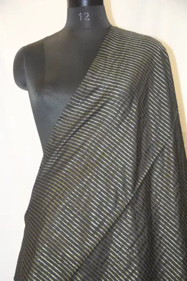 Khadi_Cotton_Zari_Stripes_Black