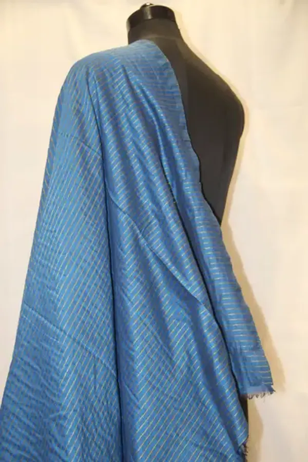Khadi_Cotton_Zari_Stripes_Light_Blue