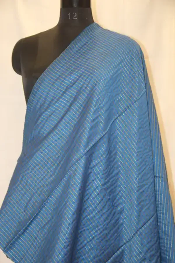 Khadi_Cotton_Zari_Stripes_Light_Blue
