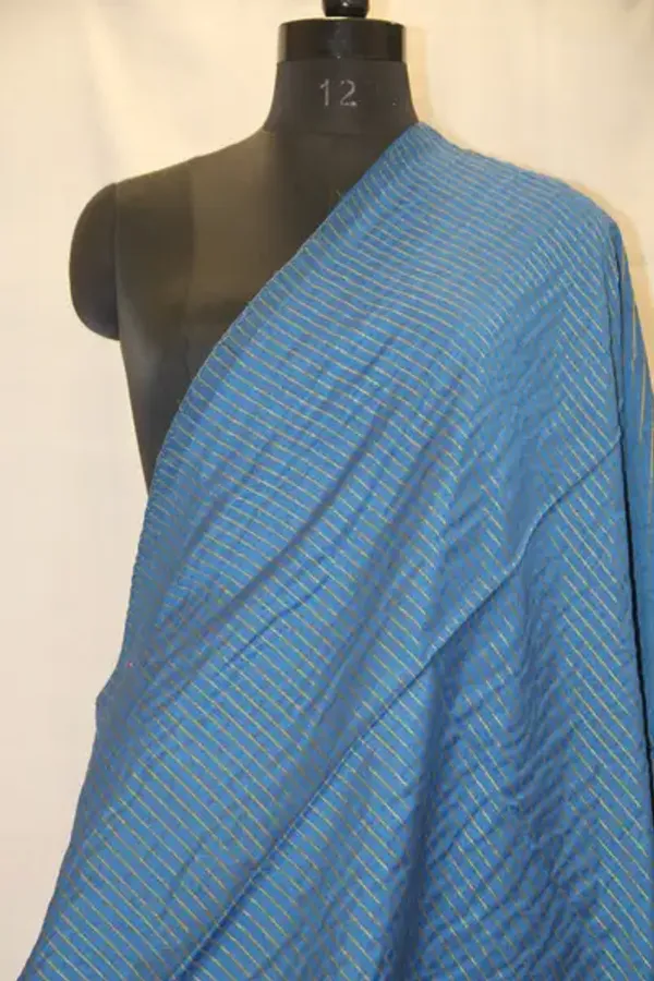 Khadi_Cotton_Zari_Stripes_Light_Blue