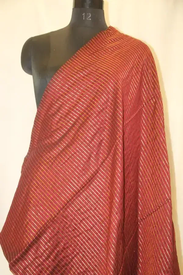 Khadi_Cotton_Zari_Stripes_Maroon
