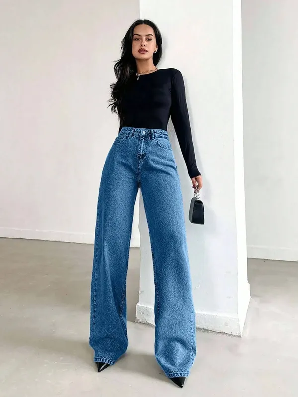 Bata_Blue_Washed_Wide_Leg_Denim_Jeans_For_Women