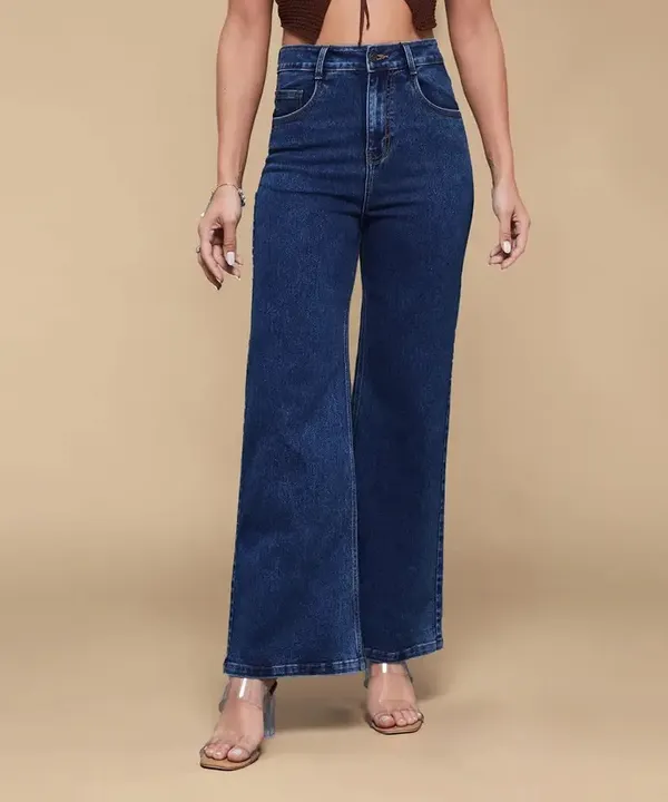Navy_Blue_Wide_Leg_Denim_Jeans_For_Women