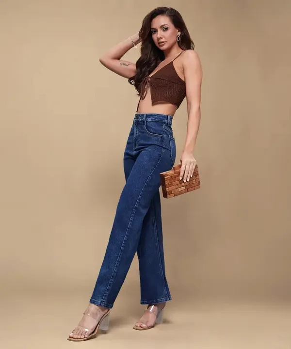 Navy_Blue_Wide_Leg_Denim_Jeans_For_Women