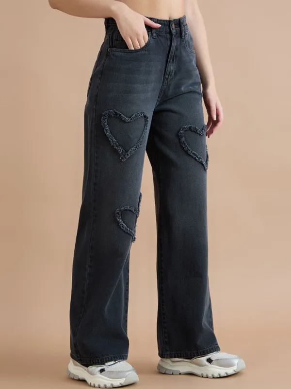 Black_High_Rise_Wide_Leg_Denim_Jeans_Charcoal_Black_Wash_For_Women