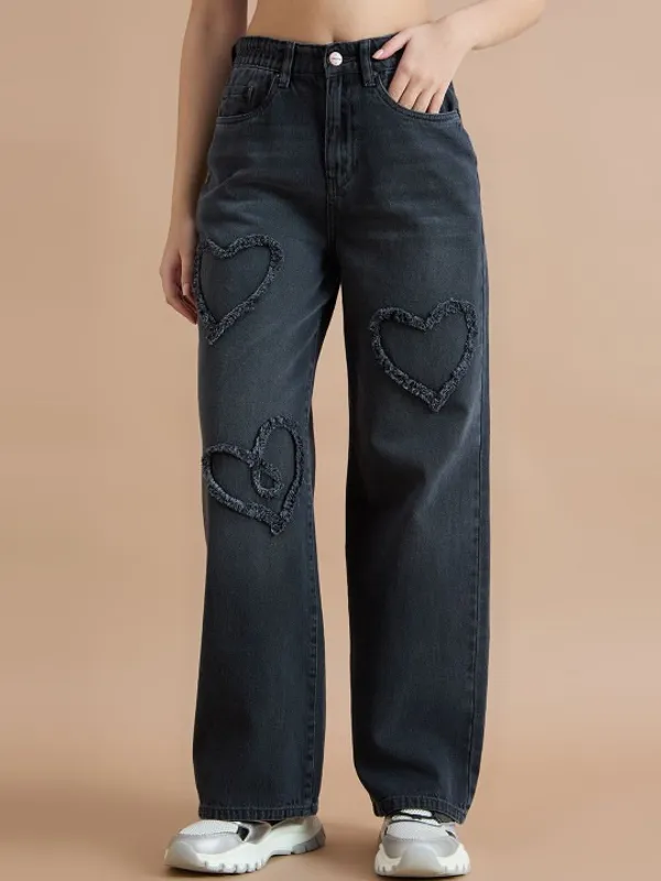 Black_High_Rise_Wide_Leg_Denim_Jeans_Charcoal_Black_Wash_For_Women
