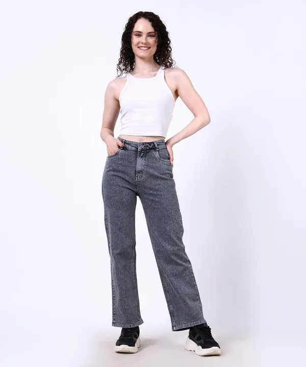Grey_Washed_Wide_Leg_Denim_Jeans_For_Women