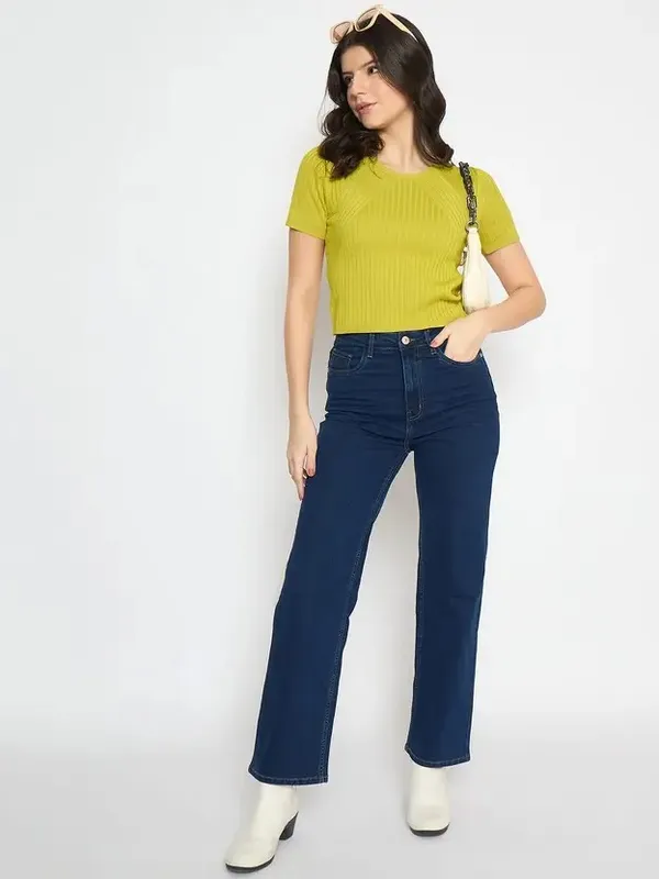 Navy_Blue_Wide_Leg_Denim_Jeans_For_Women