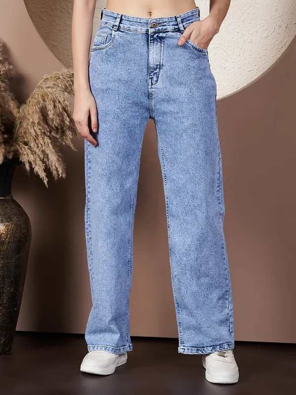 Light_Blue_Washed_Wide_Leg_Denim_Jeans_For_Women