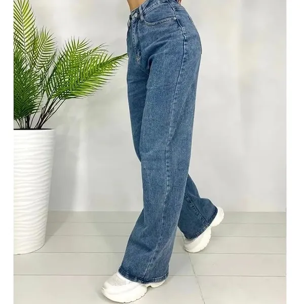 Bata_Blue_Washed_Wide_Leg_Denim_Jeans_For_Women
