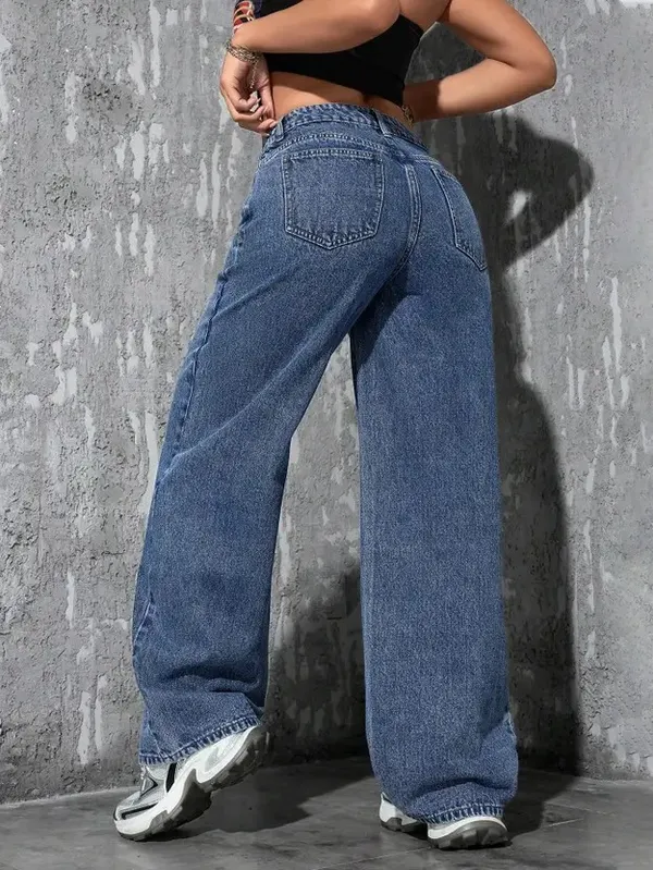 Bata_Blue_Washed_Wide_Leg_Denim_Jeans_For_Women
