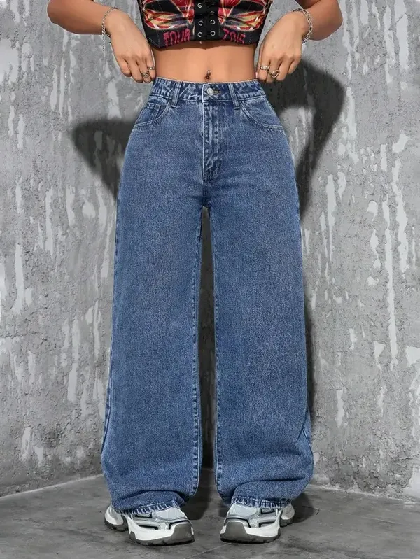 Bata_Blue_Washed_Wide_Leg_Denim_Jeans_For_Women