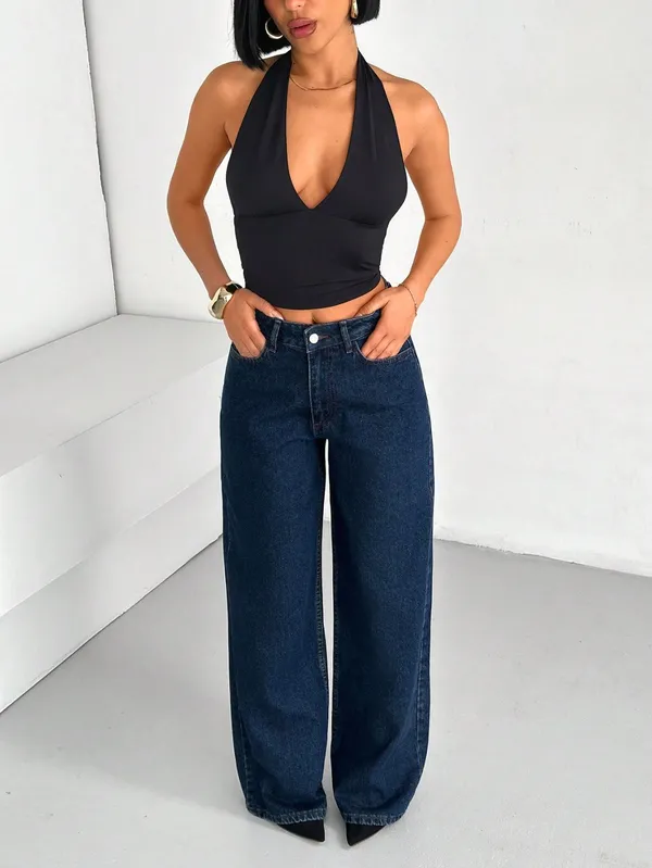 Navy_Blue_Wide_Leg_Denim_Jeans_For_Women