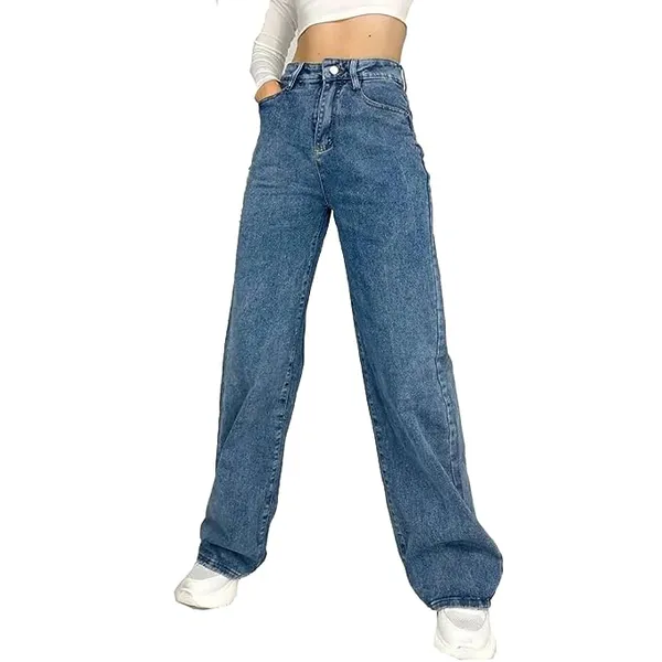 Bata_Blue_Washed_Wide_Leg_Denim_Jeans_For_Women