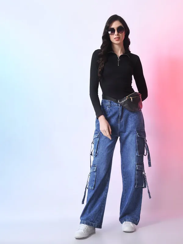Bata_Blue_High_Rise_Straight_Fit_Stretchable_Denim_Jeans_For_Women