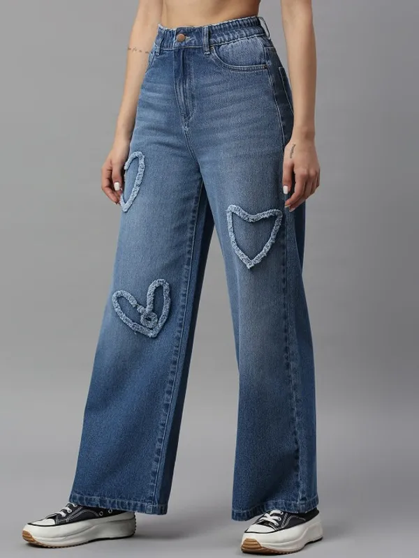 Bata_Blue_High_Rise_Straight_Fit_Stretchable_Denim_Jeans_For_Women