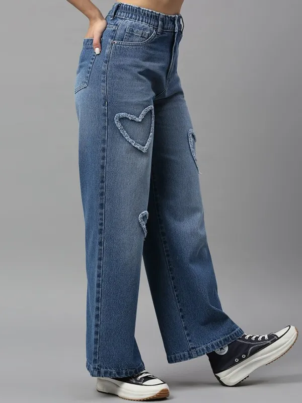 Bata_Blue_High_Rise_Straight_Fit_Stretchable_Denim_Jeans_For_Women