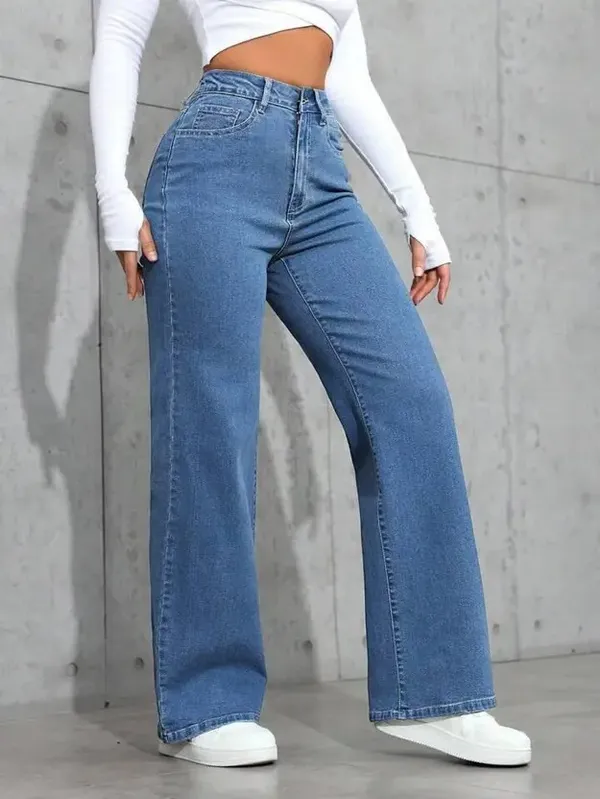 Bata_Blue_Washed_Wide_Leg_Denim_Jeans_For_Women