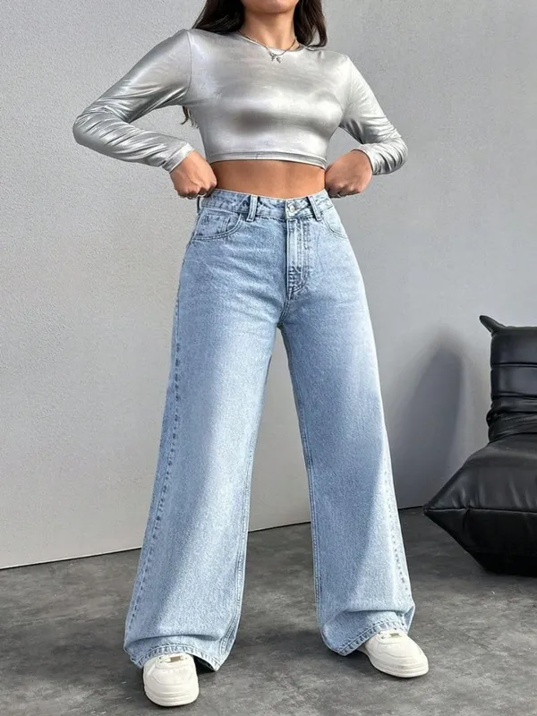 Light_Blue_Washed_Wide_Leg_Denim_Jeans_For_Women