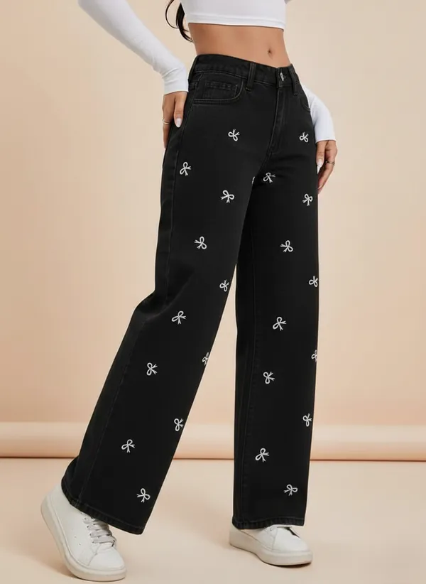 Black_High_Rise_Wide_Leg_Denim_Jeans_Charcoal_Black_Wash_For_Women