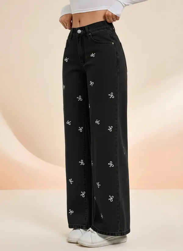Black_High_Rise_Wide_Leg_Denim_Jeans_Charcoal_Black_Wash_For_Women
