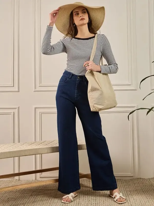 Navy_Blue_Wide_Leg_Denim_Jeans_For_Women