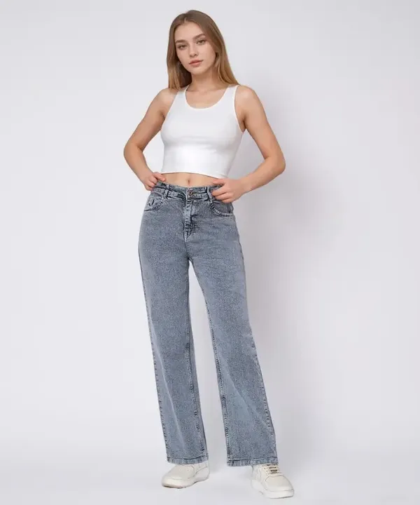 Grey_Washed_Wide_Leg_Denim_Jeans_For_Women