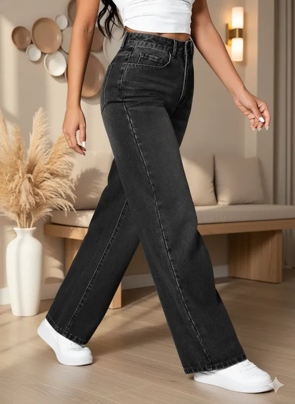 Black_High_Rise_Wide_Leg_Denim_Jeans_Charcoal_Black_Wash_For_Women