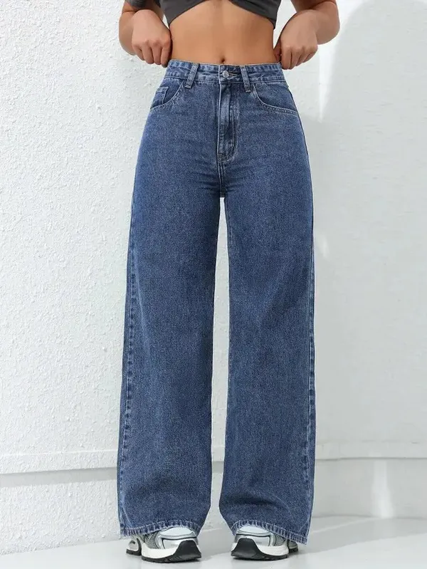 Navy_Blue_Washed_Wide_Leg_Denim_Jeans_For_Women