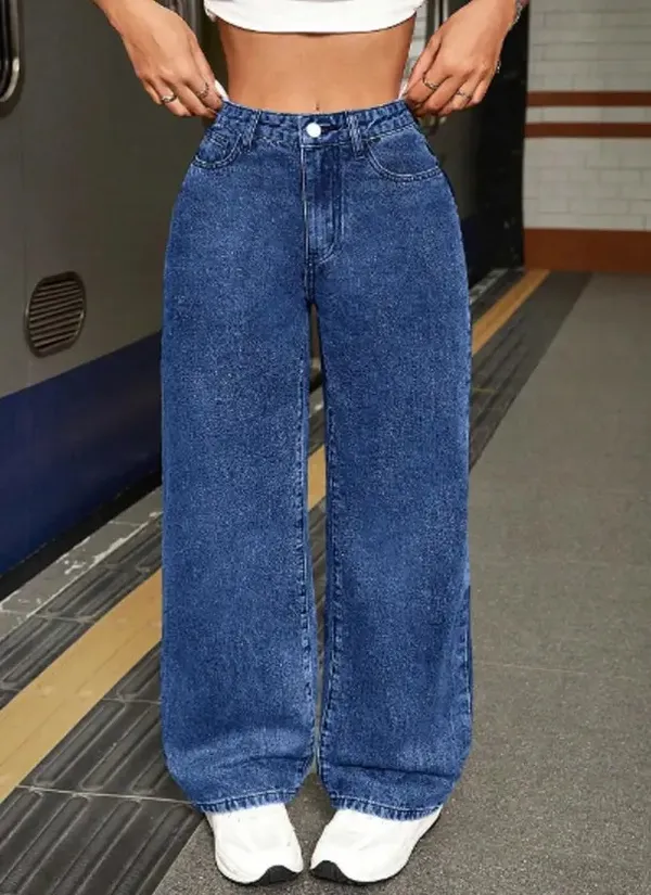 Bata_Blue_Washed_Wide_Leg_Denim_Jeans_For_Women