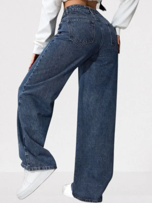Navy_Blue_Wide_Leg_Denim_Jeans_For_Women