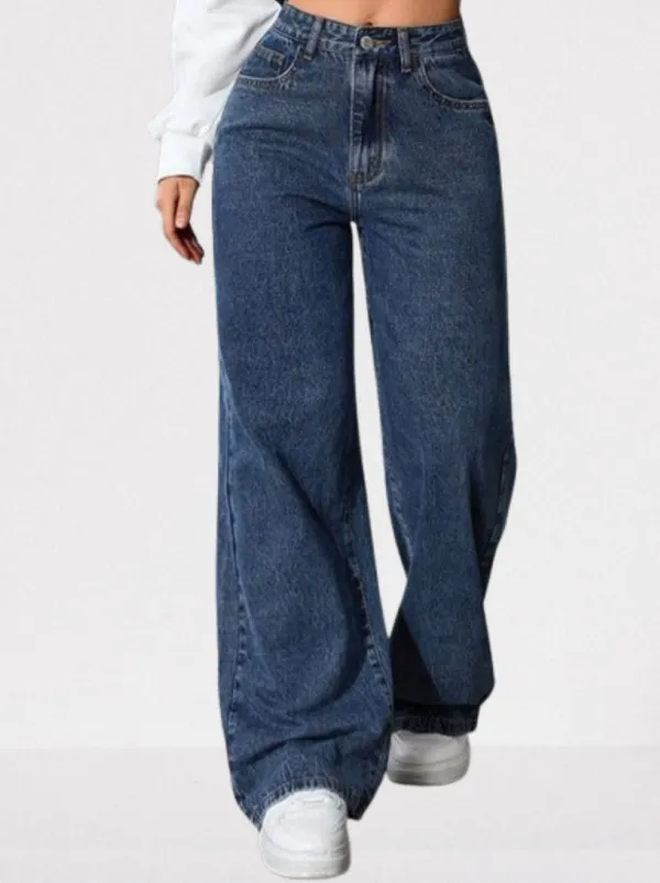 Navy_Blue_Wide_Leg_Denim_Jeans_For_Women