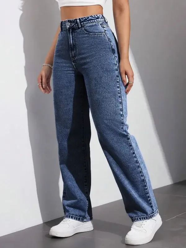Bata_Blue_Washed_Wide_Leg_Denim_Jeans_For_Women