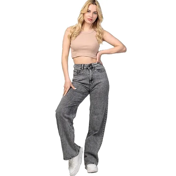 Grey_Washed_Wide_Leg_Denim_Jeans_For_Women