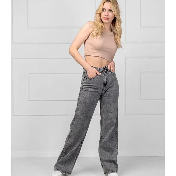 Grey_Washed_Wide_Leg_Denim_Jeans_For_Women
