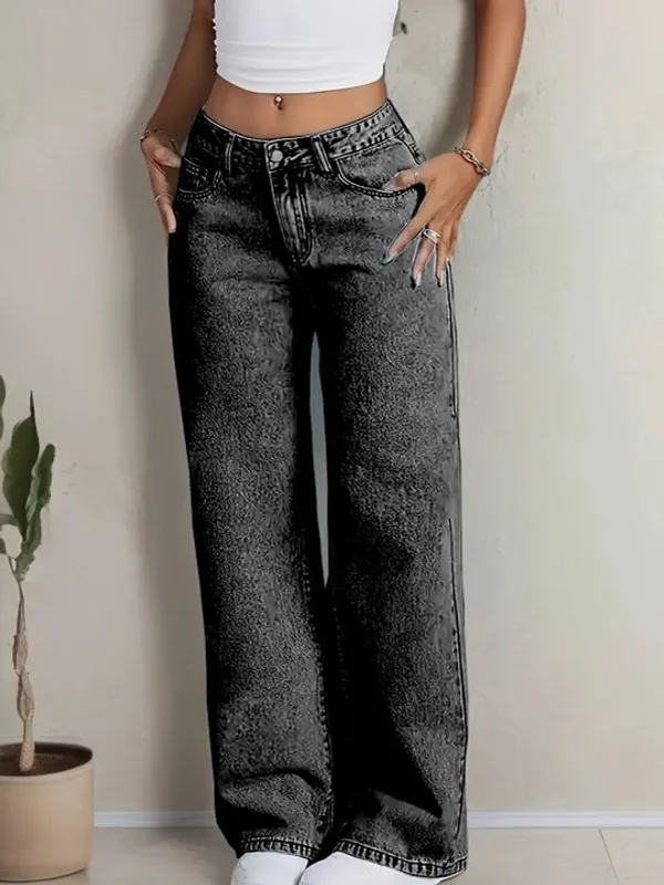 Black_High_Waist_Wide_Leg_Denim_Jeans_With_Bow_Embroidery_For_Women