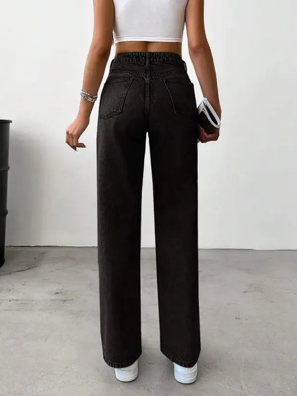 Jet_Black_Washed_Wide_Leg_Denim_Jeans_For_Women