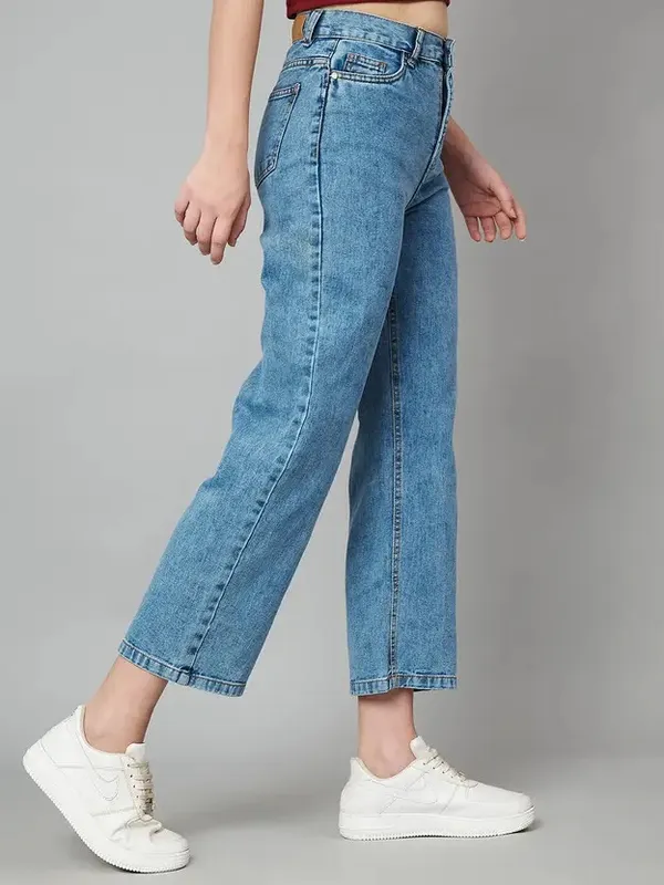 Bata_Blue_Washed_Wide_Leg_Denim_Jeans_For_Women