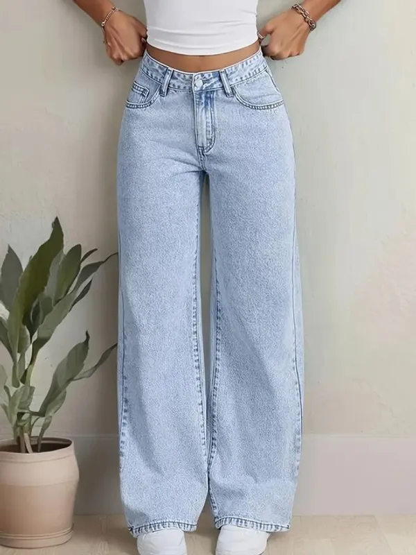 Light_Blue_High_Waist_Wide_Leg_Denim_Jeans_With_Bow_Embroidery_For_Women