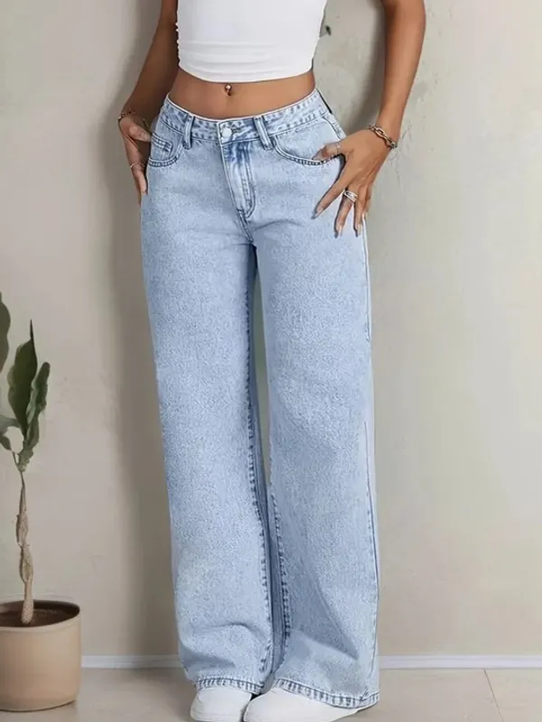 Light_Blue_High_Waist_Wide_Leg_Denim_Jeans_With_Bow_Embroidery_For_Women
