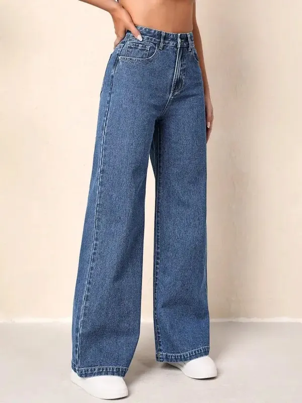 Bata_Blue_Washed_Wide_Leg_Denim_Jeans_For_Women