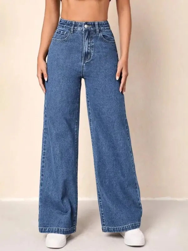 Bata_Blue_Washed_Wide_Leg_Denim_Jeans_For_Women