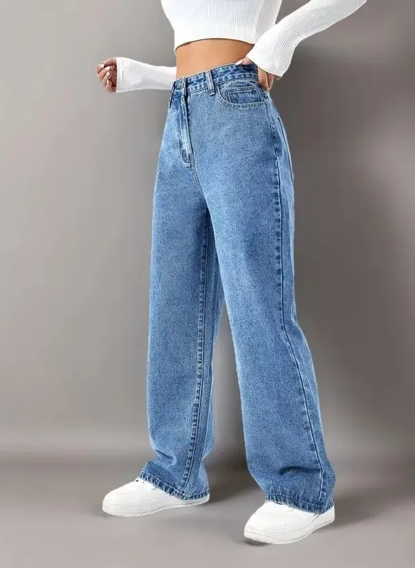 Bata_Blue_Washed_Wide_Leg_Denim_Jeans_For_Women