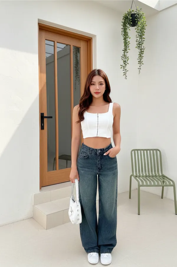 Tint_Blue_Whisker_Spray_Wide_Leg_Jeans_For_Women